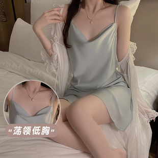 性感网纱刺绣蕾丝睡衣新款唯美浪漫纯欲修身连体魅力家居服配丝袜