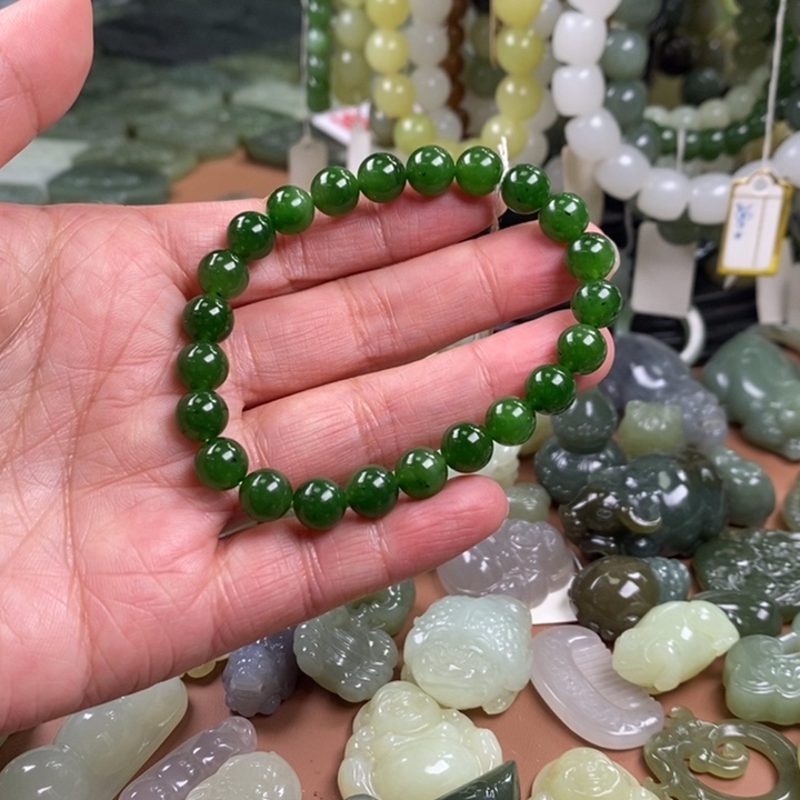 和田玉（碧玉）未镶嵌手链
