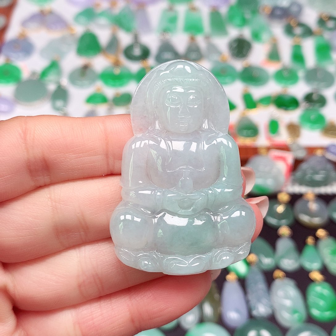 翡翠颈饰未镶嵌天然翡翠A货