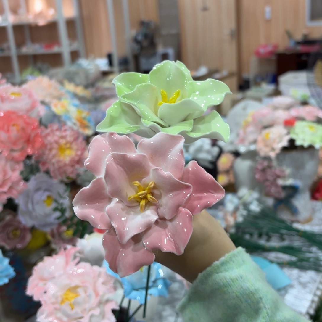 陶瓷花，20元发货，退款拉黑