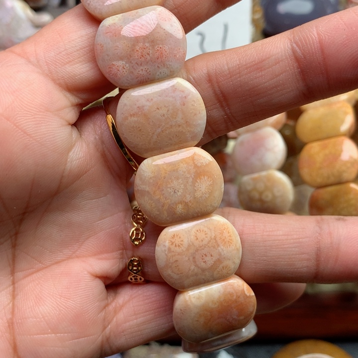 硅化珊瑚（珊瑚玉）颈饰未镶嵌