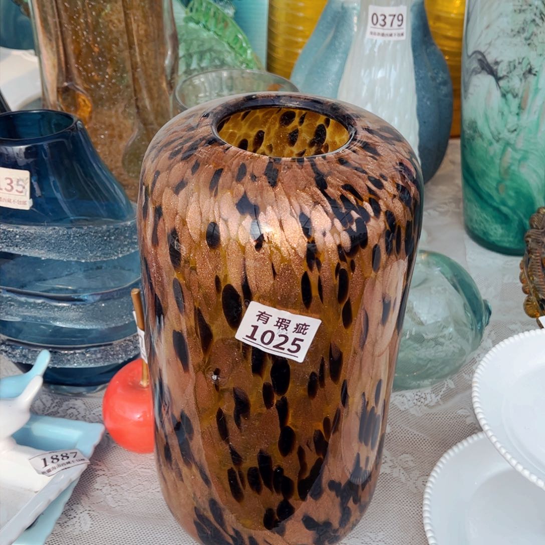 琉璃花瓶摆件1025微瑕