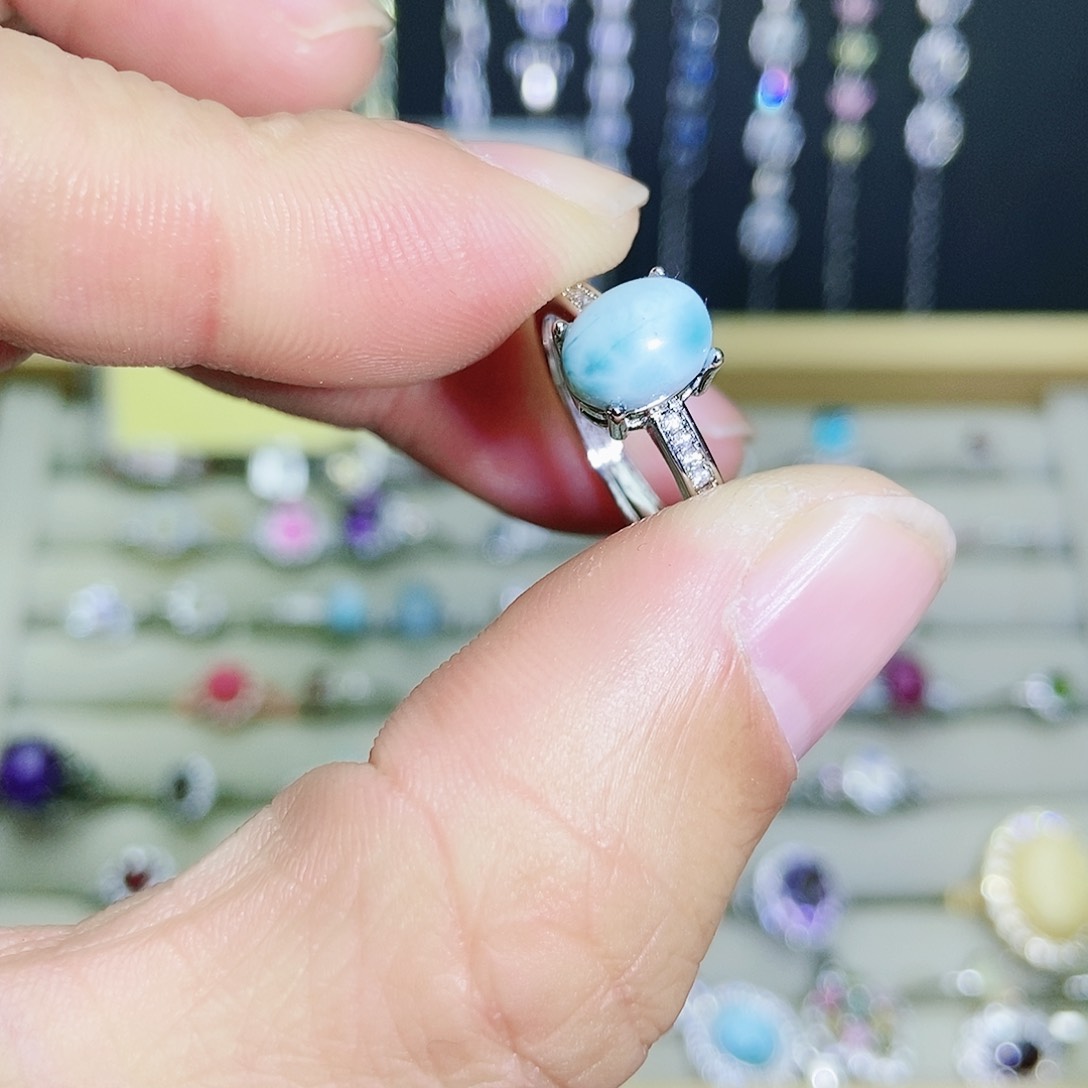 【闪购商品】未镶嵌针钠钙石（海纹石）戒指