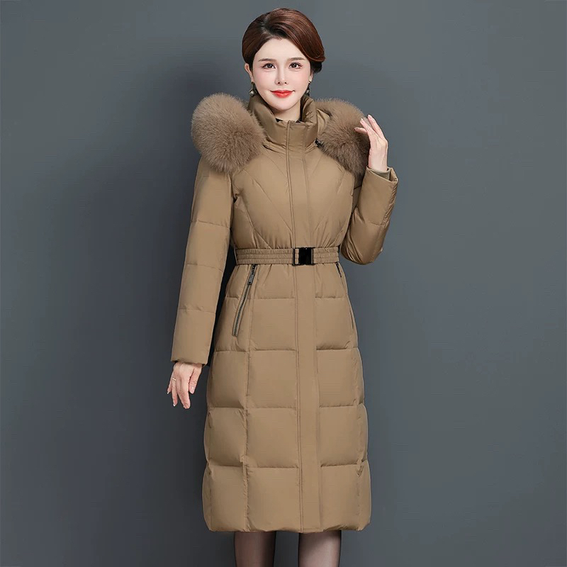 羽绒服女长款过膝2025新款冬季显瘦加厚高贵妈妈装外套洋气