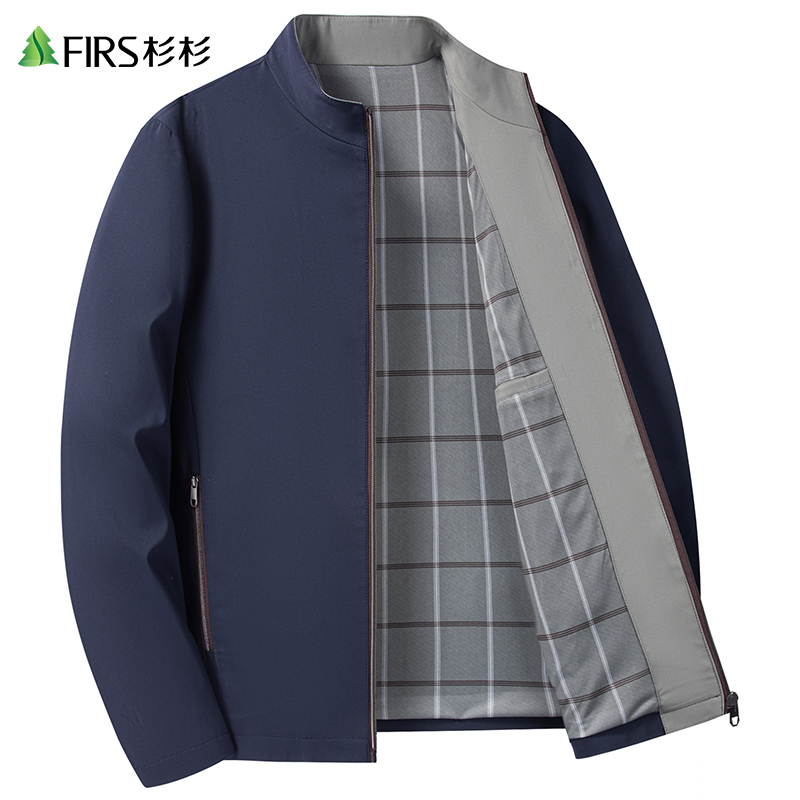 杉杉秋季立领夹克衫春季男夏季长袖商务休闲宽松夹克