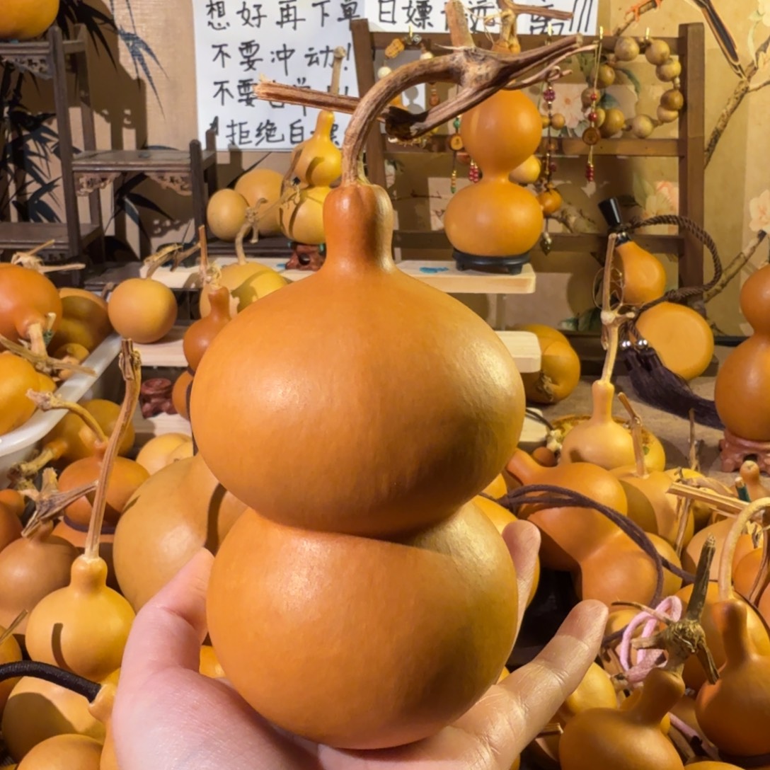 √***3天然老皮葫芦摆件