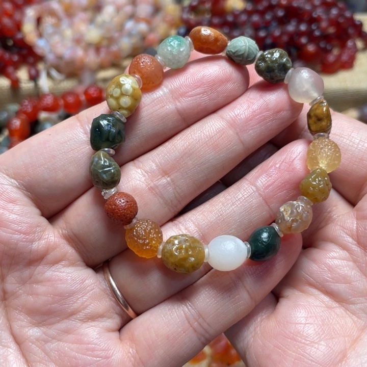 玛瑙/玉髓合金手链