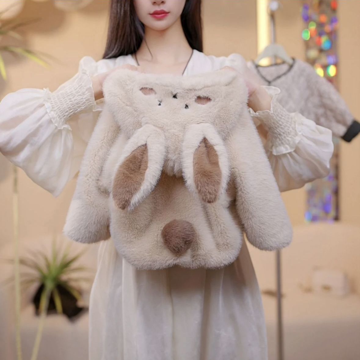 女童2025秋冬新款加绒洋气时尚可爱连帽外套保暖