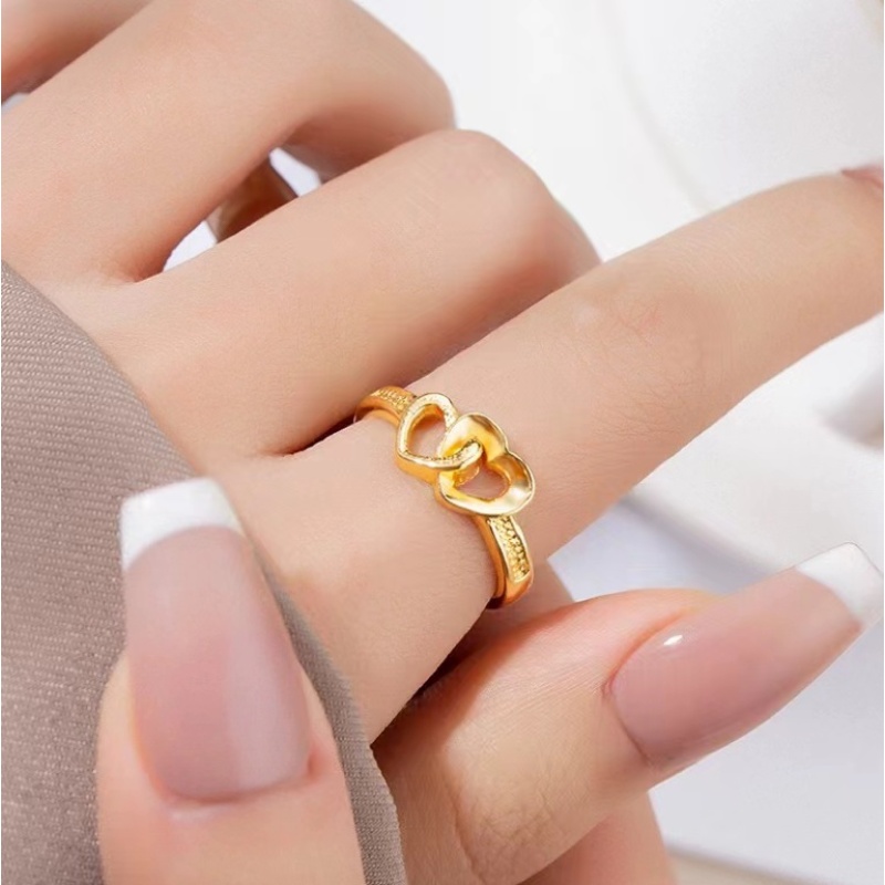 铜合金戒指  D368  气质轻奢时尚简约百搭精致经典可调节戒指