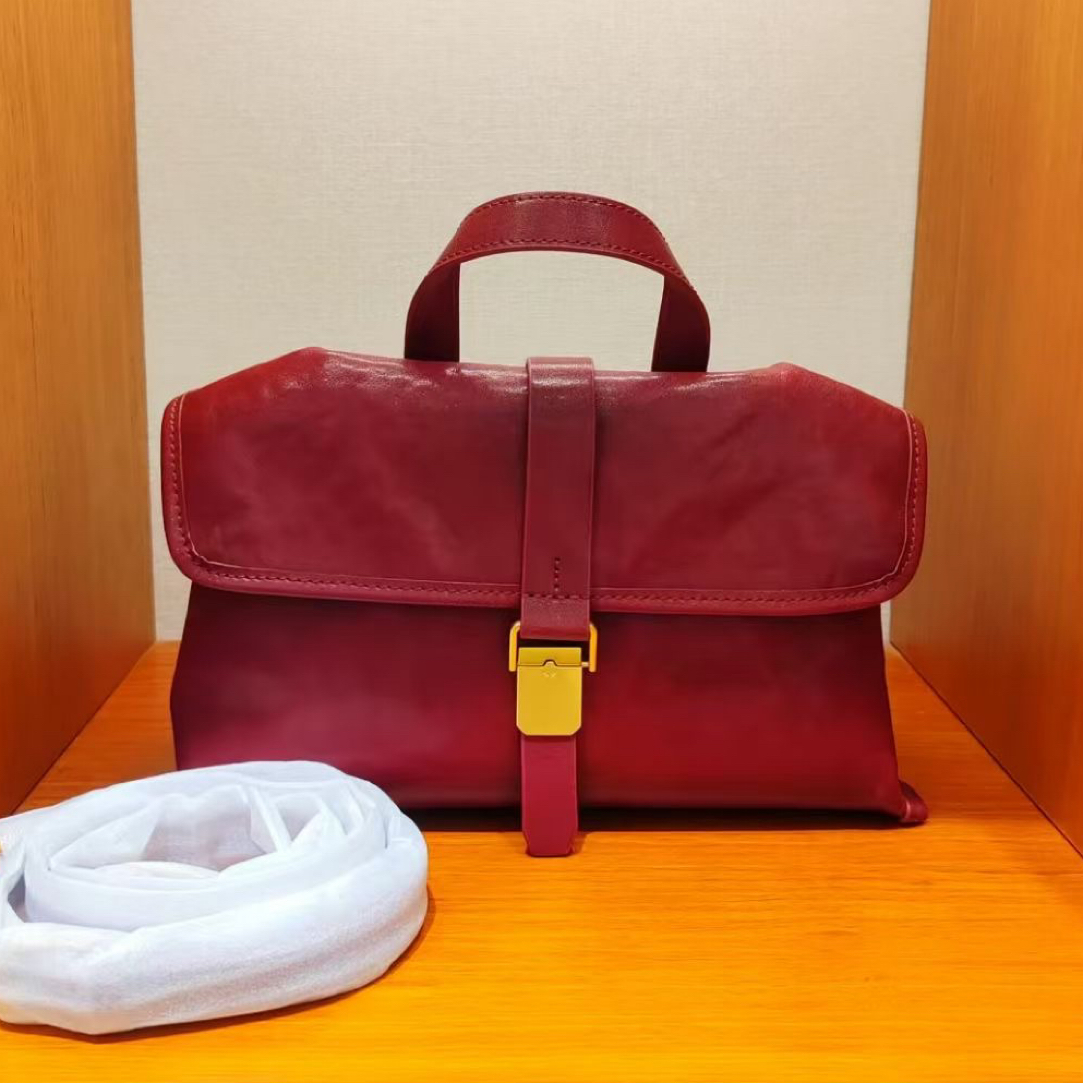 【松家】头层牛皮水晶植鞣皮山行随游小挎包单肩斜挎包