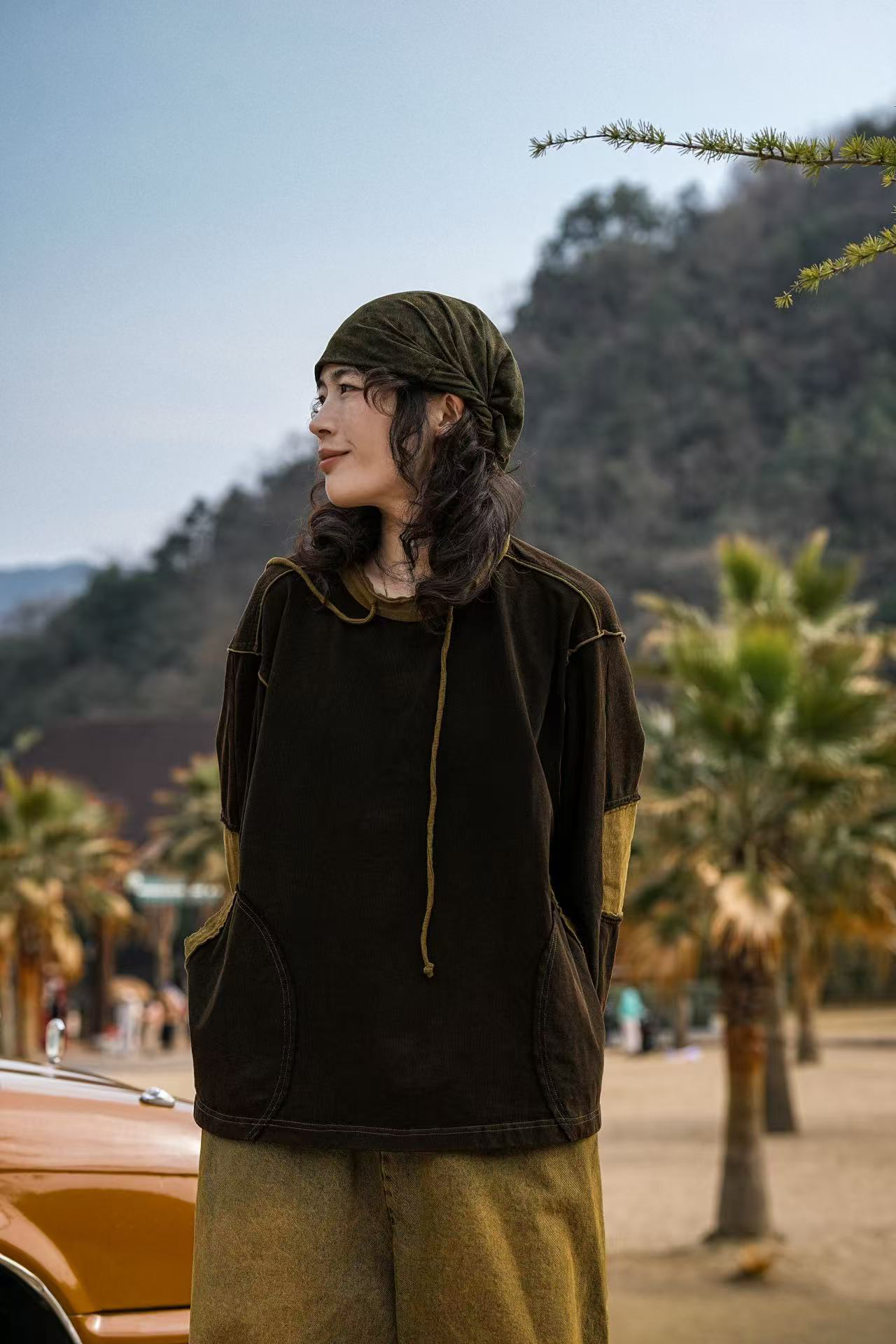 疯子～原创个性拼接T恤08412（长63、胸围120）网红炸街爆款