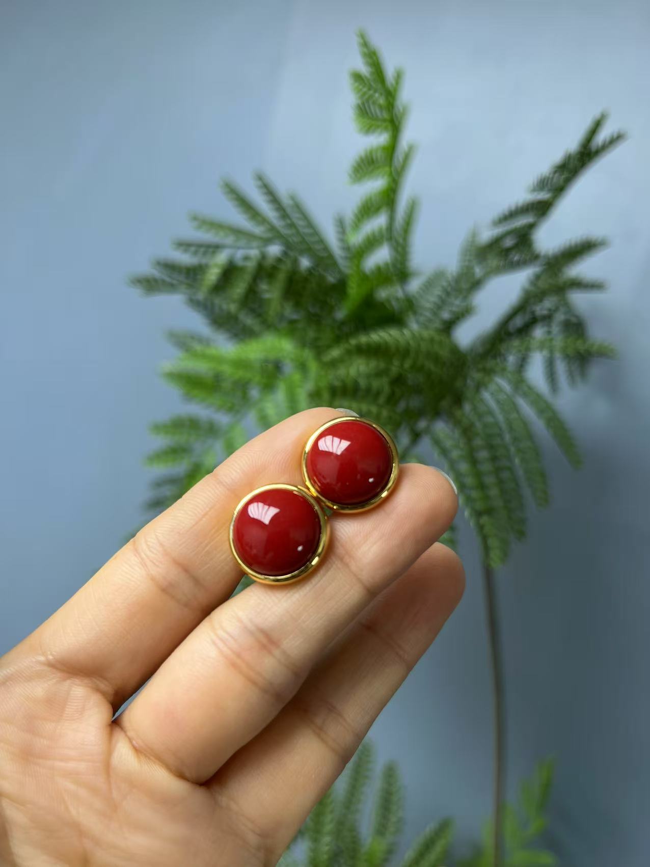 高货红色圆牌耳针