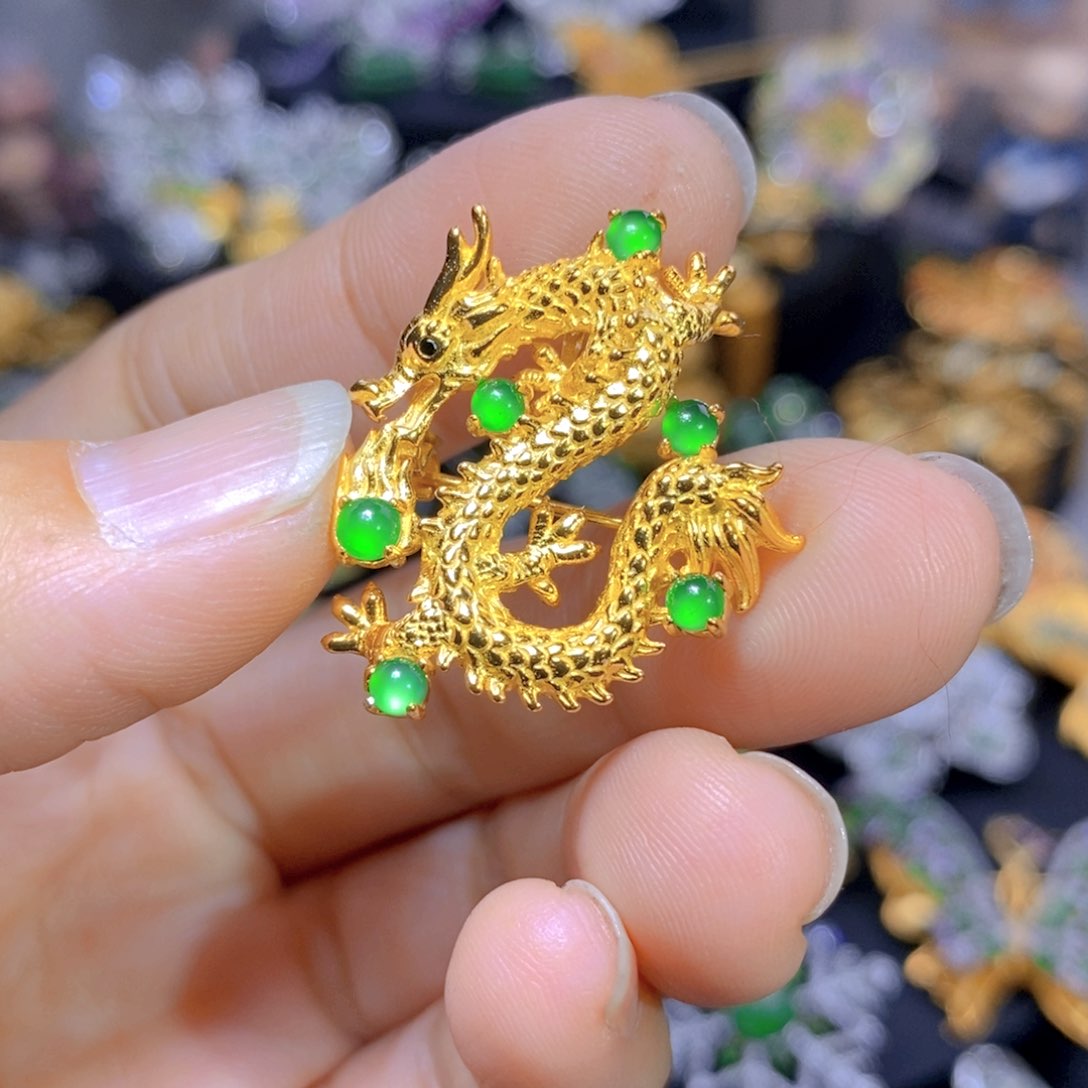 翡翠耳钉银S925镶嵌天然翡翠