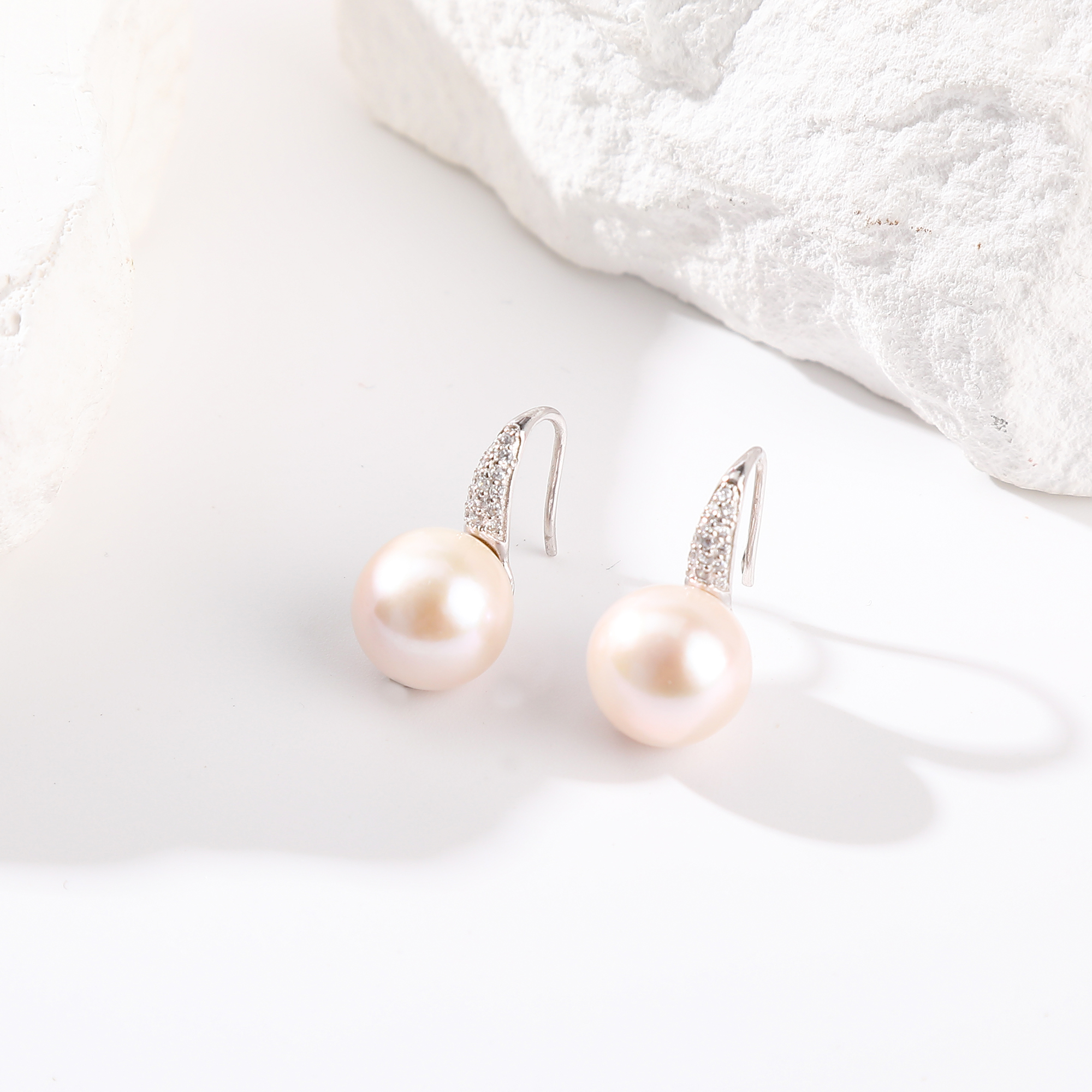 NEOGLORY【仓播】天然淡水珍珠高跟鞋耳钉 11-12mm