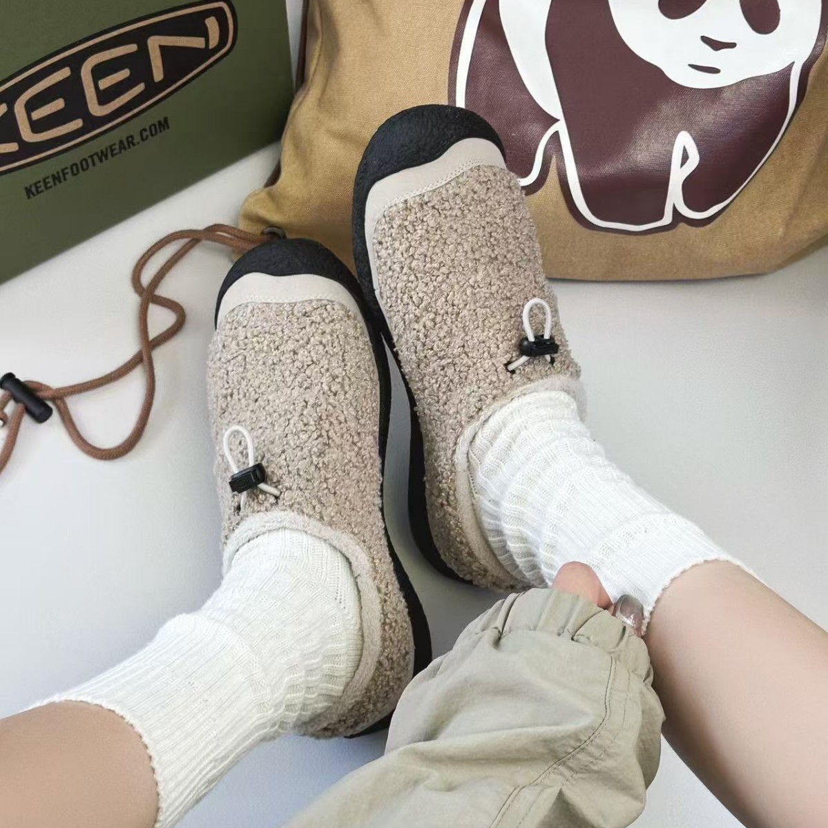 纯原N/科恩小羊蹄保暖舒适户外休闲 防滑耐磨低帮生活休闲鞋