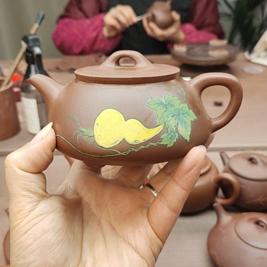 紫砂茶壶宜兴黄龙山原矿紫泥