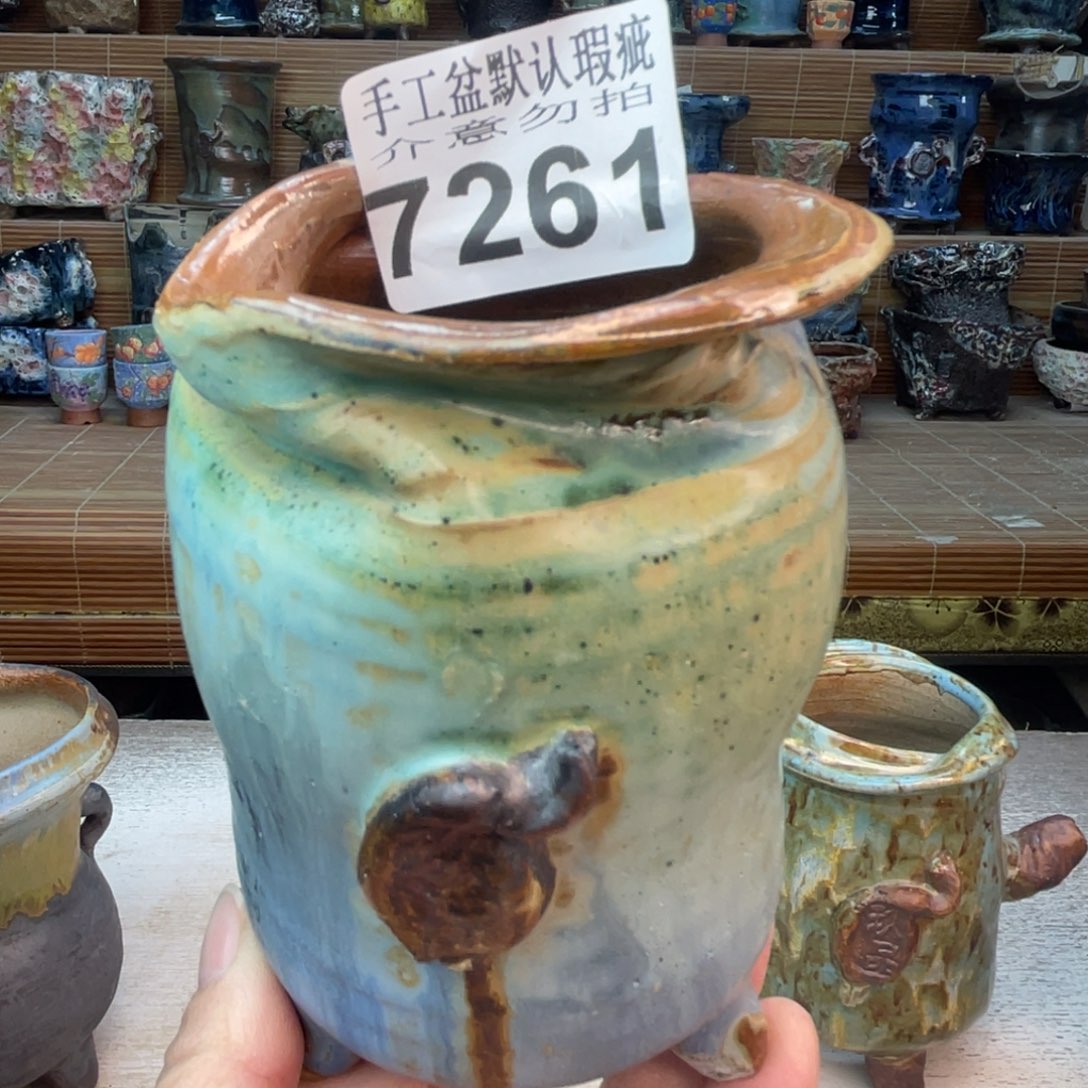 手工花盆默认瑕疵完美者勿拍