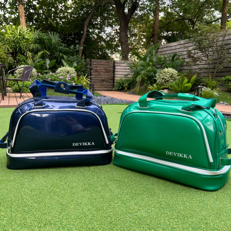 韩国DEVIKKA衣物包独立鞋仓大容量水晶PU防水男女通用衣服包蓝色