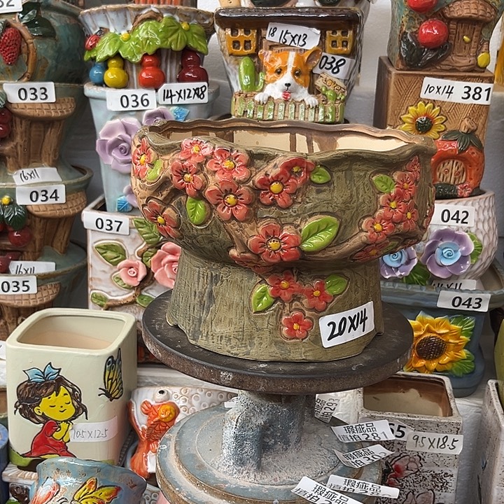 粗陶材质多肉花盆