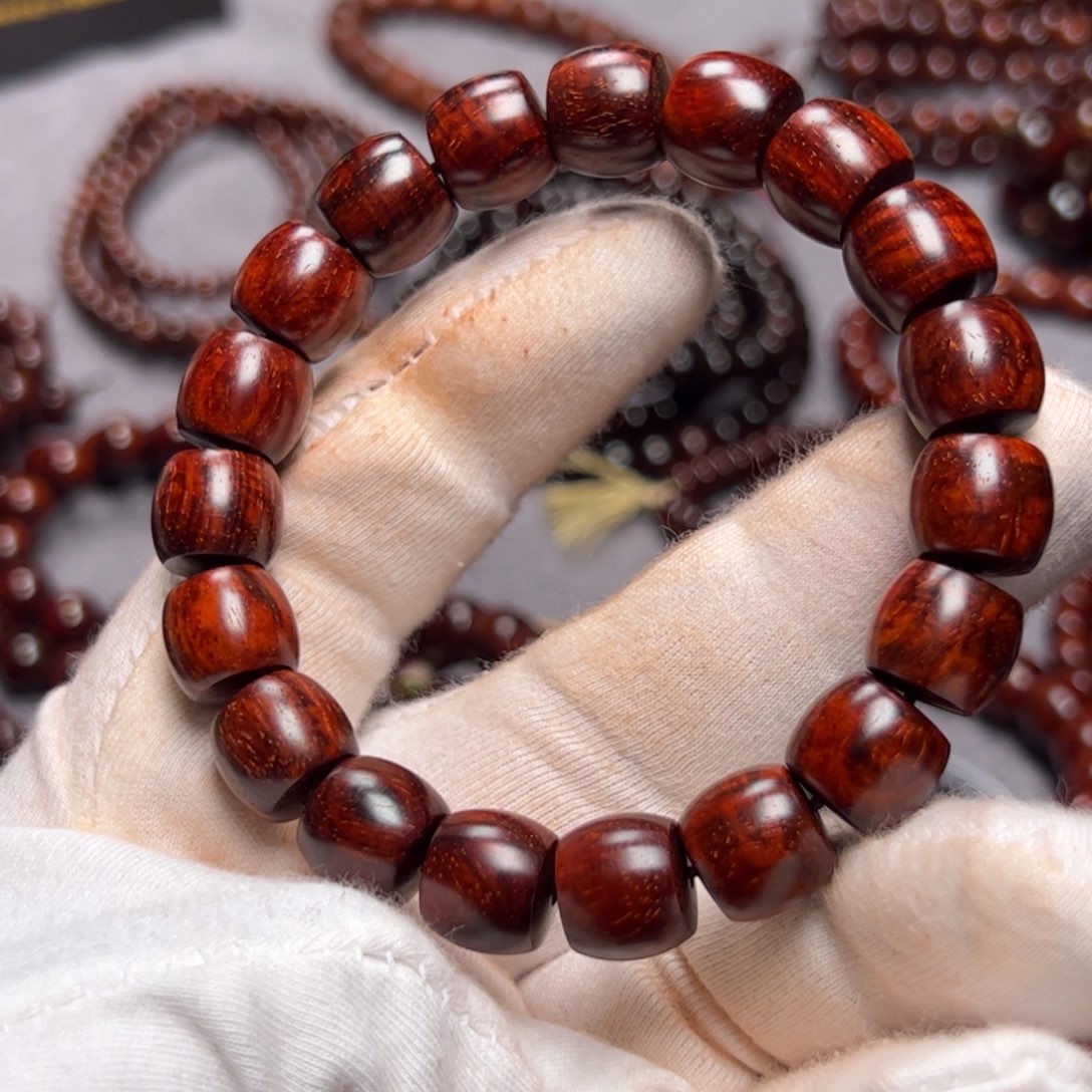 小叶紫檀手串/手链1011风化料 小满水波 s纹 高油密