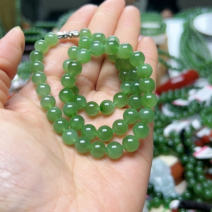 和田玉（碧玉）手链未镶嵌