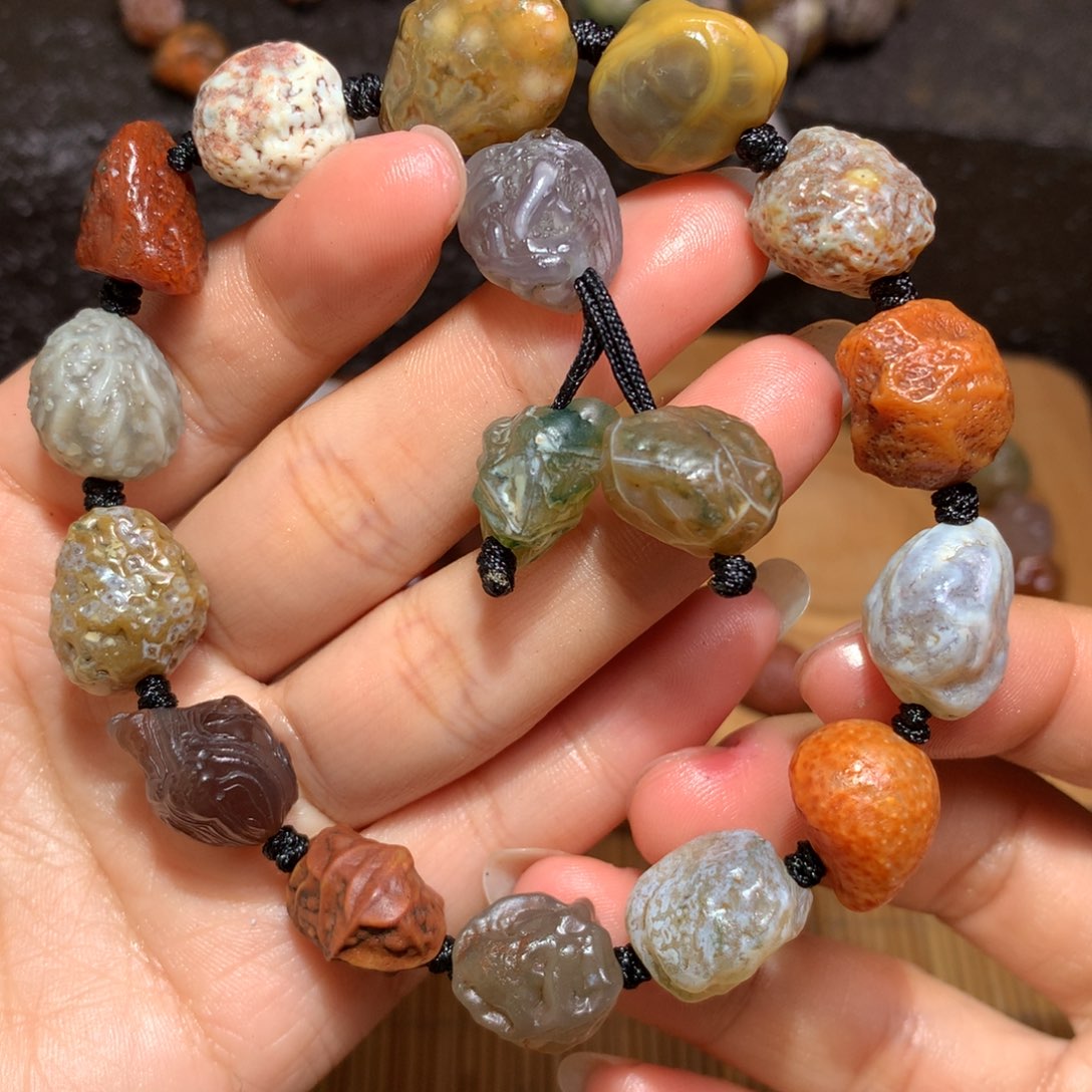 未镶嵌玛瑙/玉髓珠宝半成品