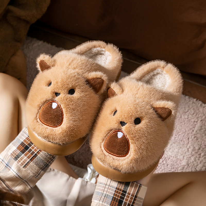 【直播专属】冬季可爱卡通情侣棉拖鞋
