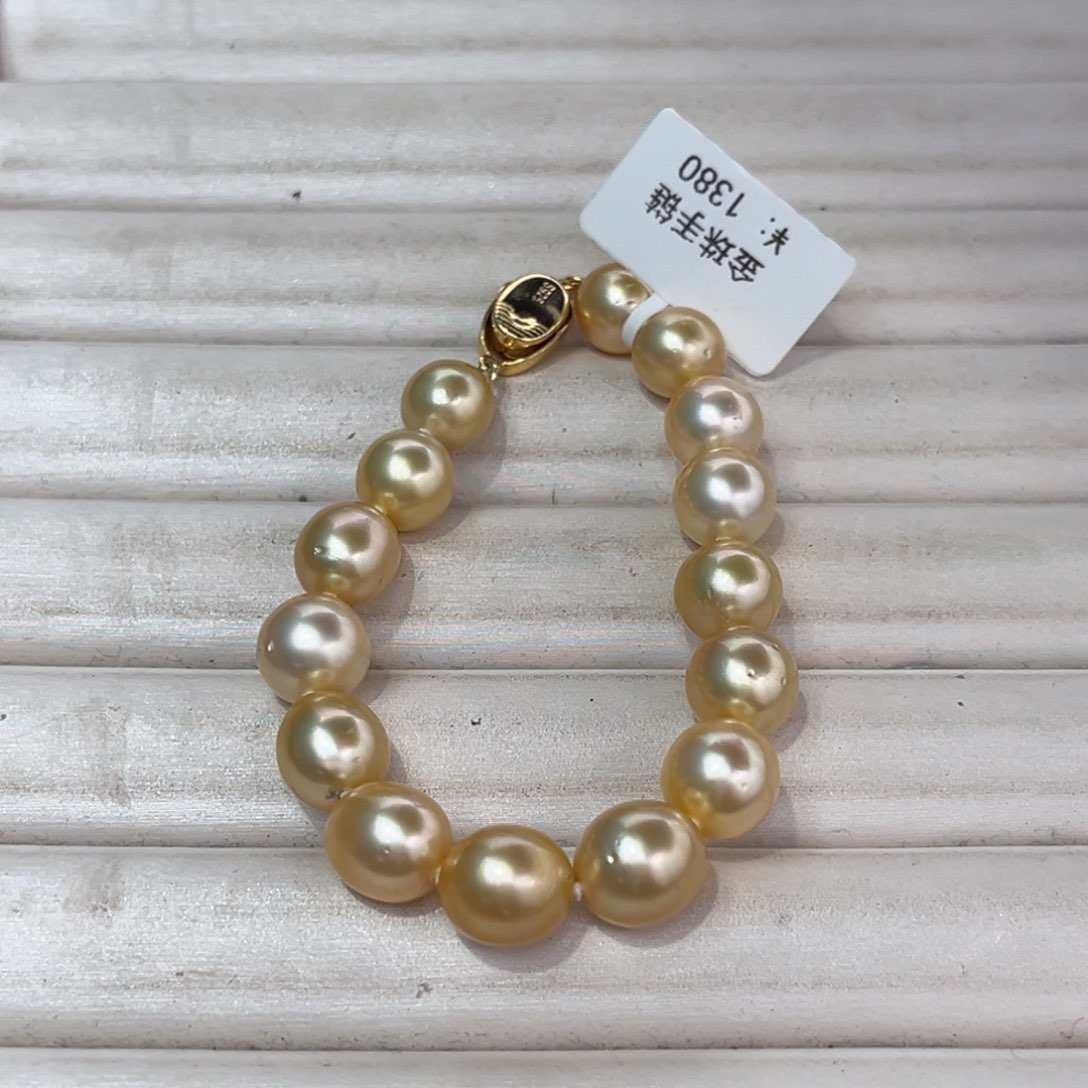 未镶嵌裸珠定制海水珍珠9-10.5金珠手串