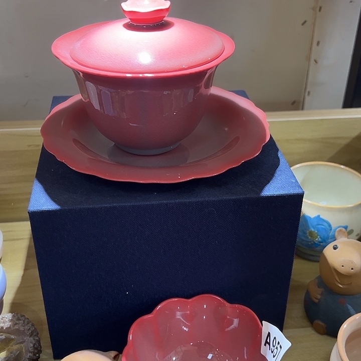 微瑕尚盏堂红炉点雪盖碗加杯