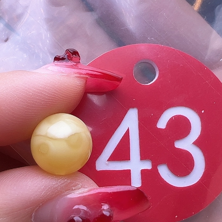 蜜蜡裸石未镶嵌微瑕 10mm 圆珠