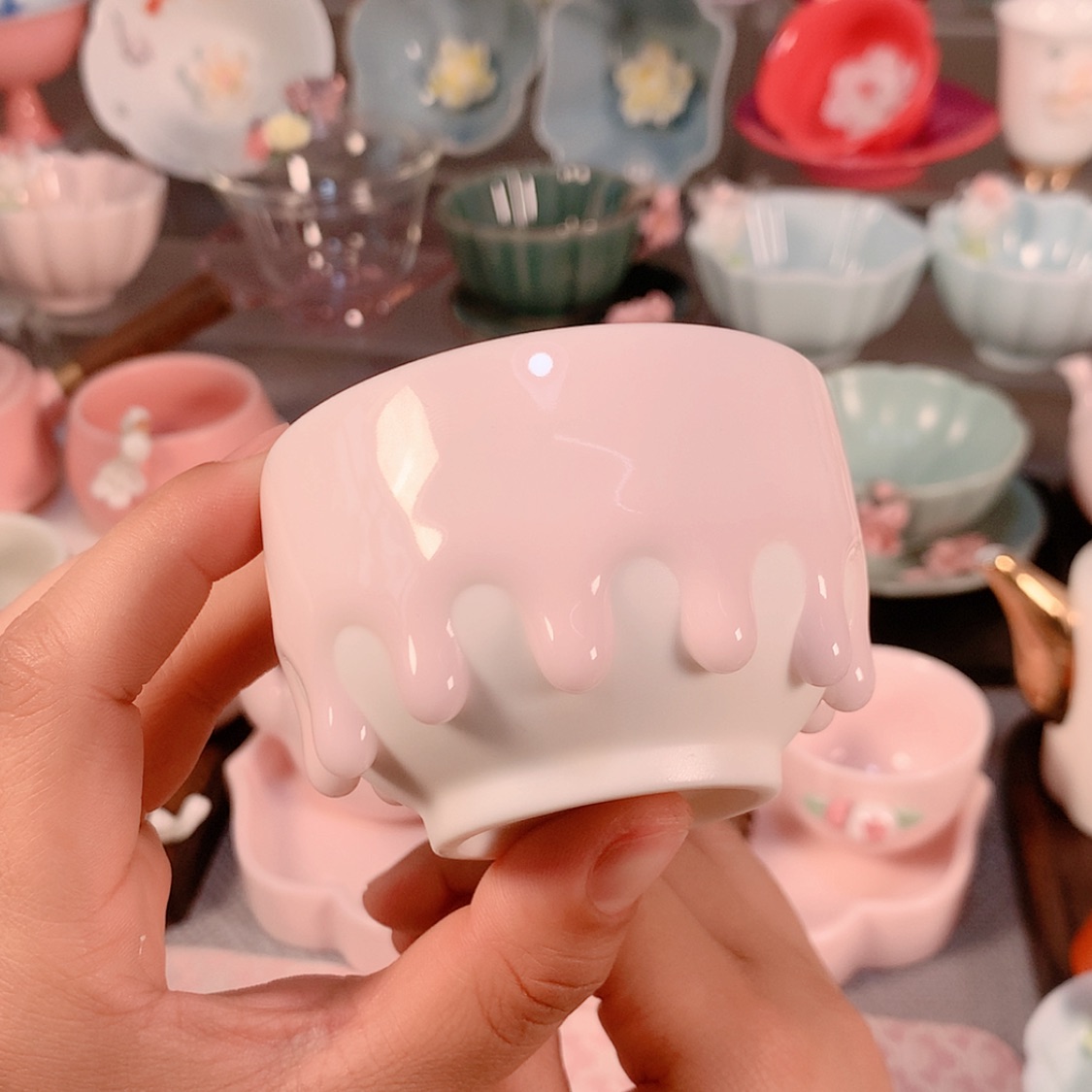 【闪购商品】瓷片陶瓷手工花茶具直播价