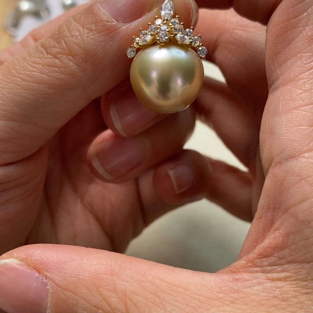 海水珍珠颈饰银S925镶嵌