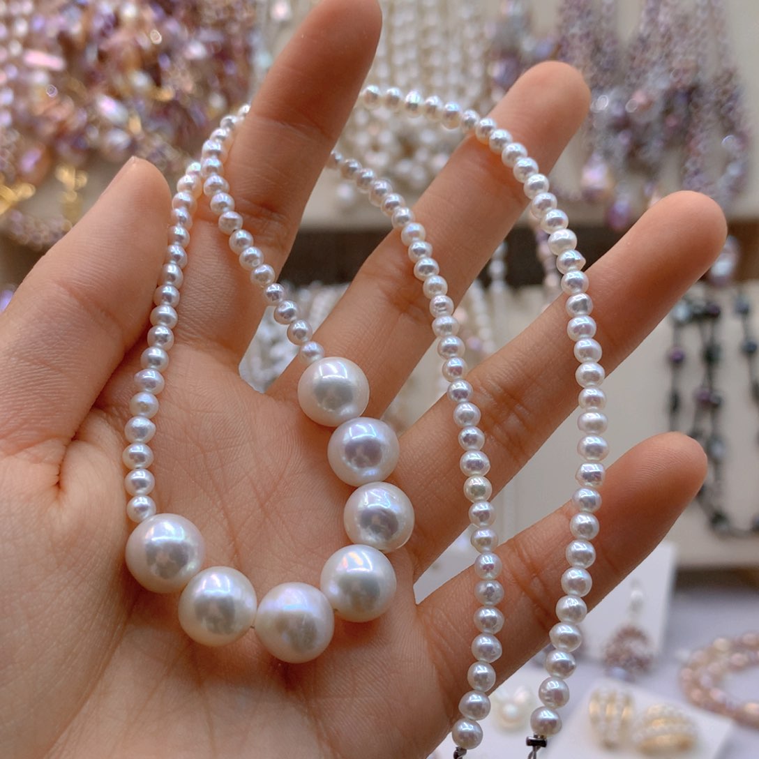 淡水珍珠耳饰银S925镶嵌