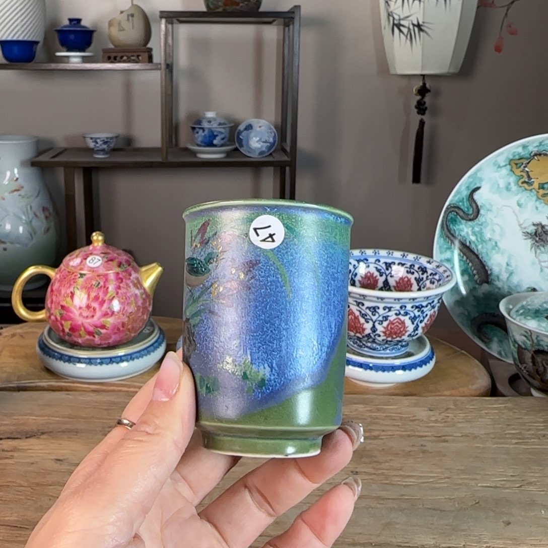 杯景德镇陶瓷柴烧多人