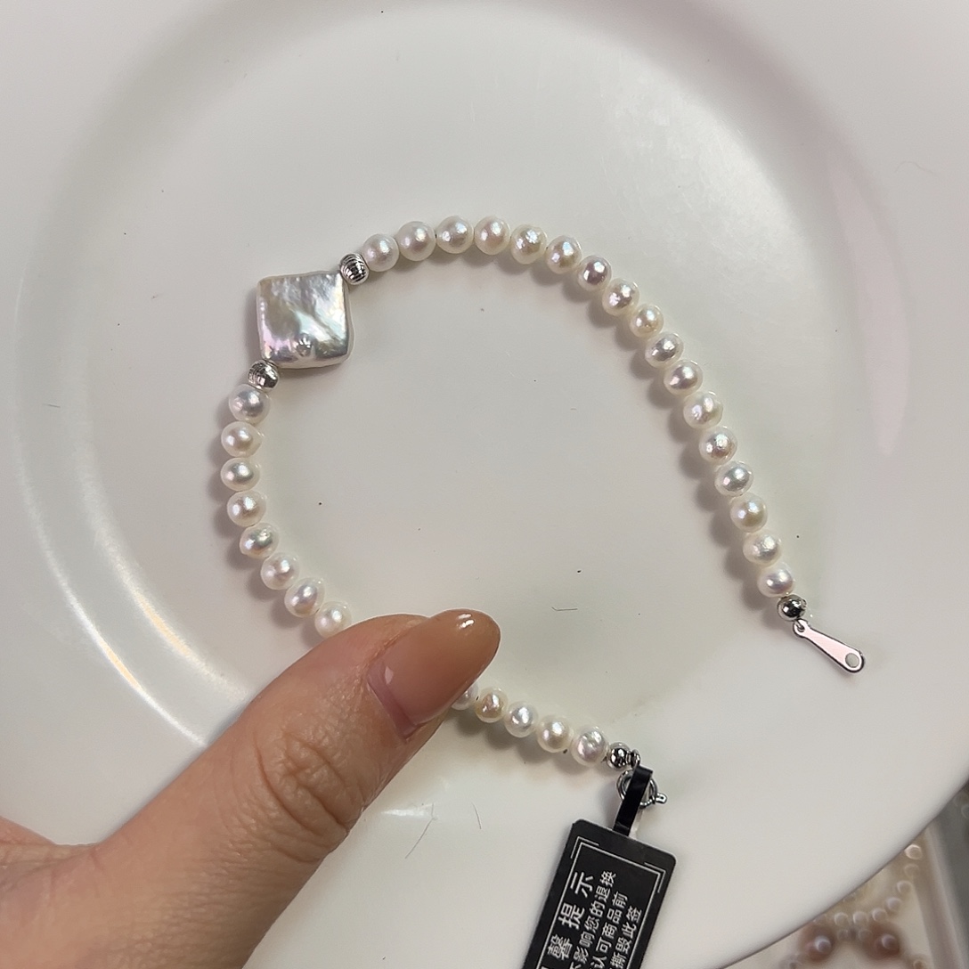 设计款珠宝淡水珍珠合金