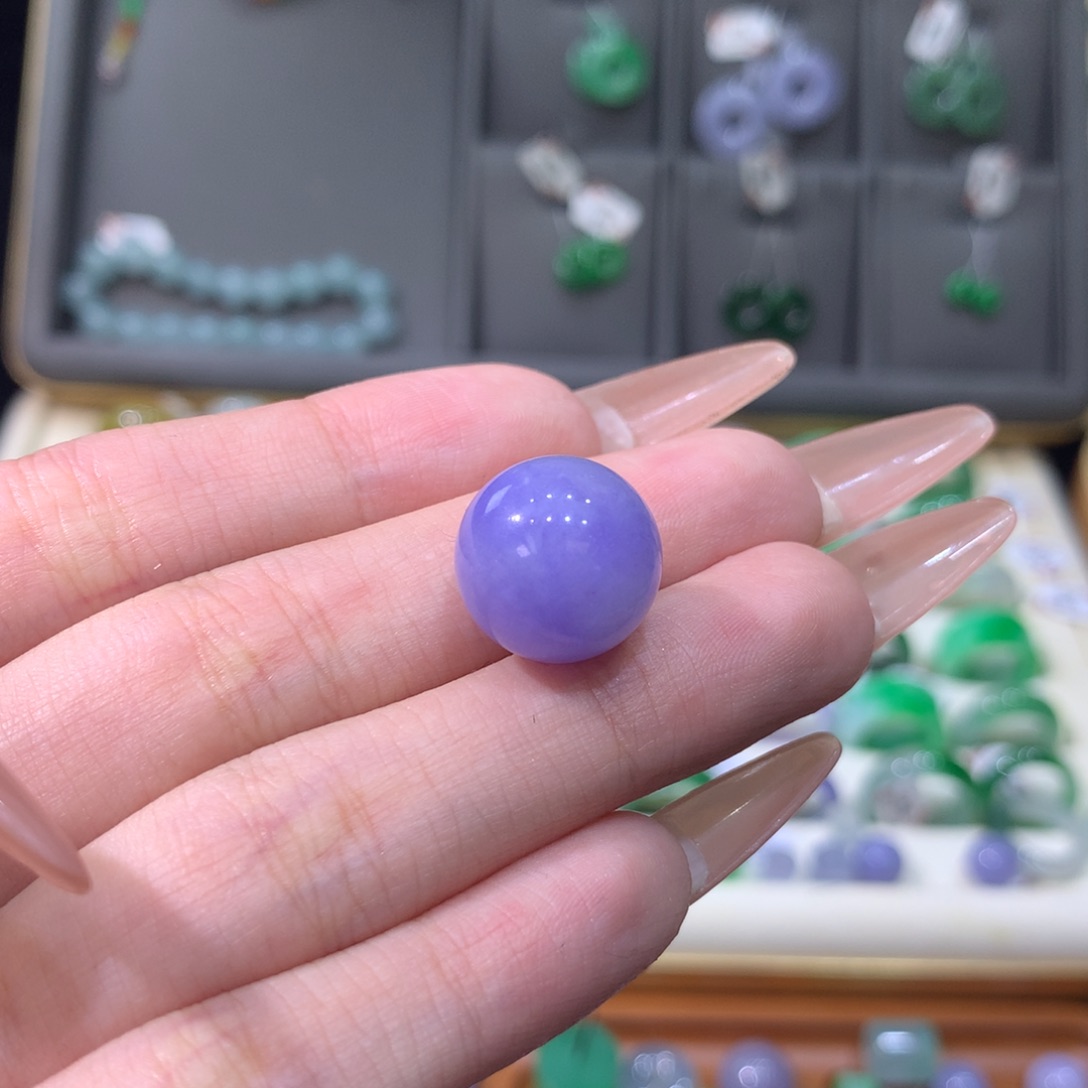 未镶嵌戒指翡翠紫珠