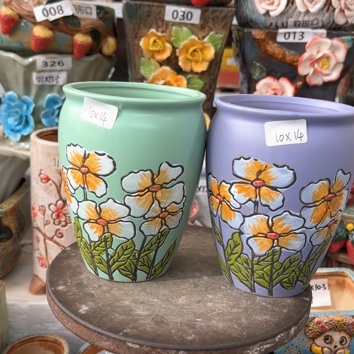 紫砂花盆粗陶材质多肉花盆