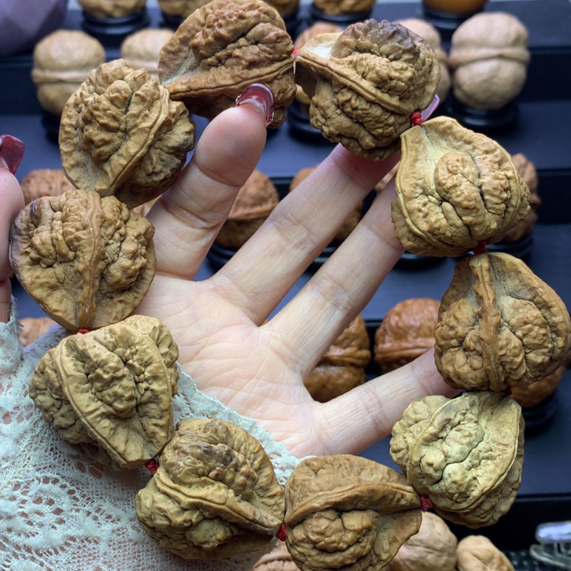 【闪购商品】文玩核桃吊坠金蟾塔四棱手持