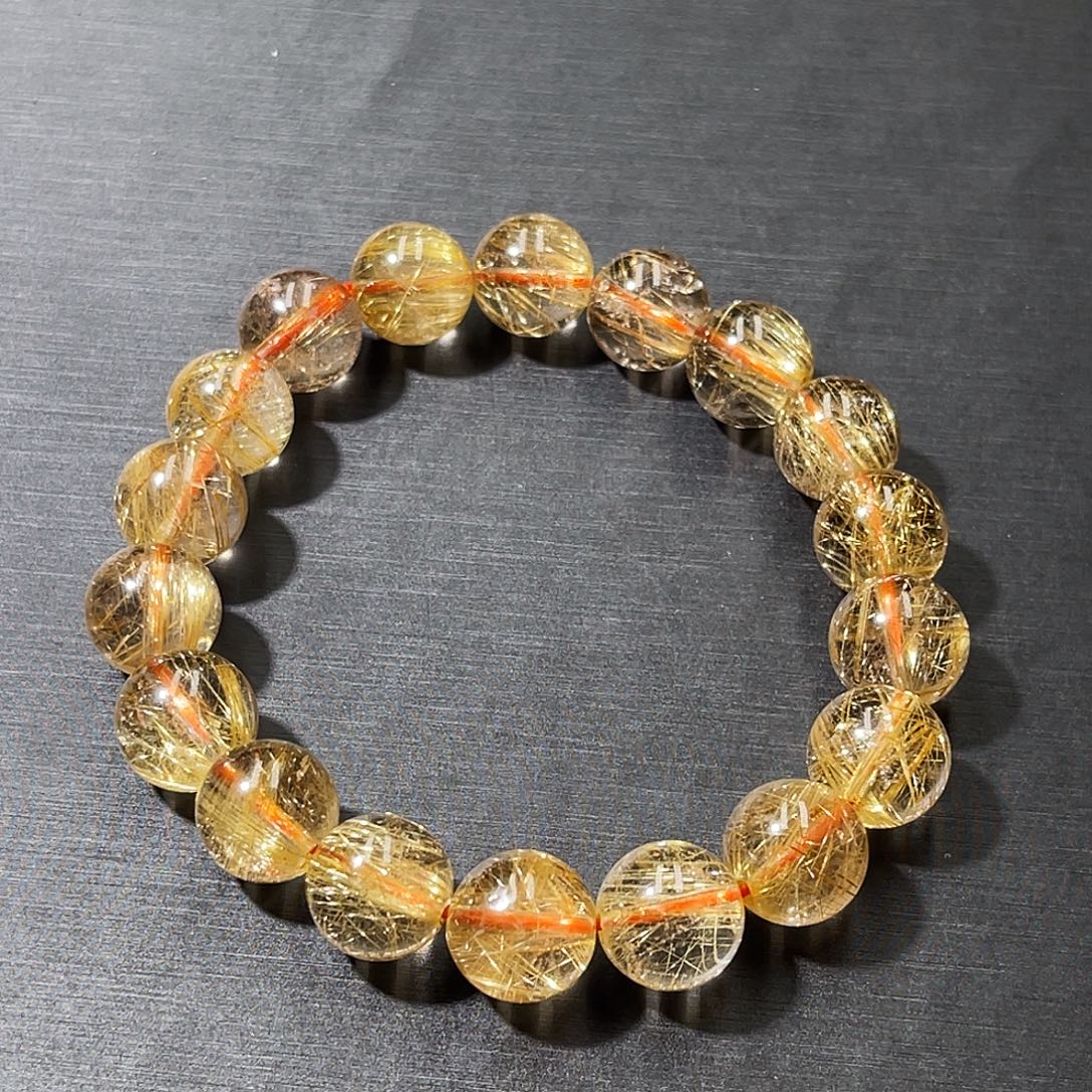 红***～发晶未镶嵌手串钛晶