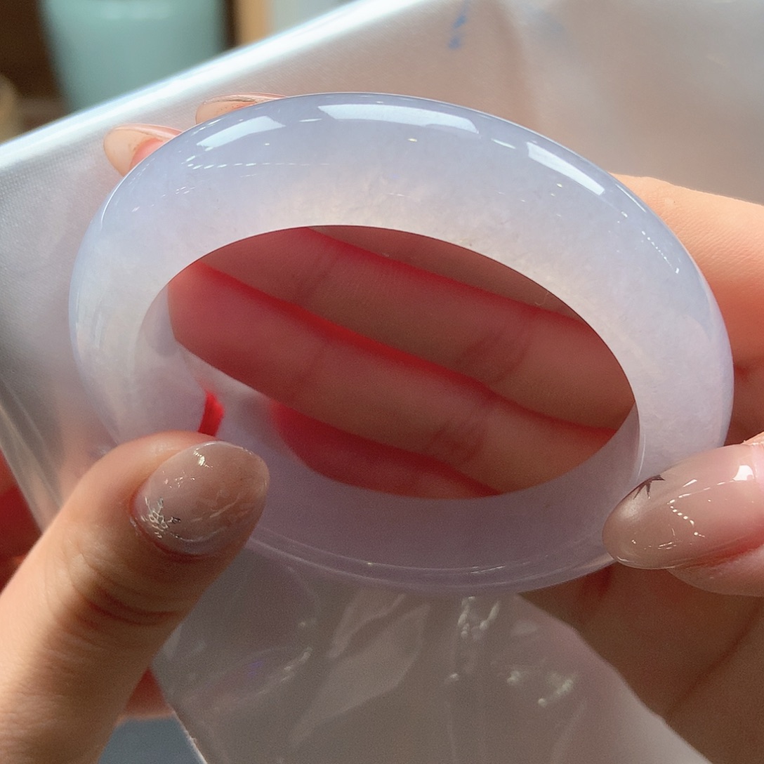 翡翠未镶嵌手镯冰润荔枝冻洒金15号