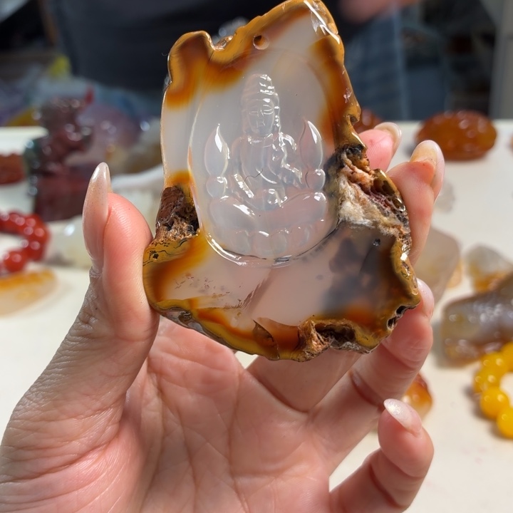 玛瑙/玉髓未镶嵌吊坠(不含链)