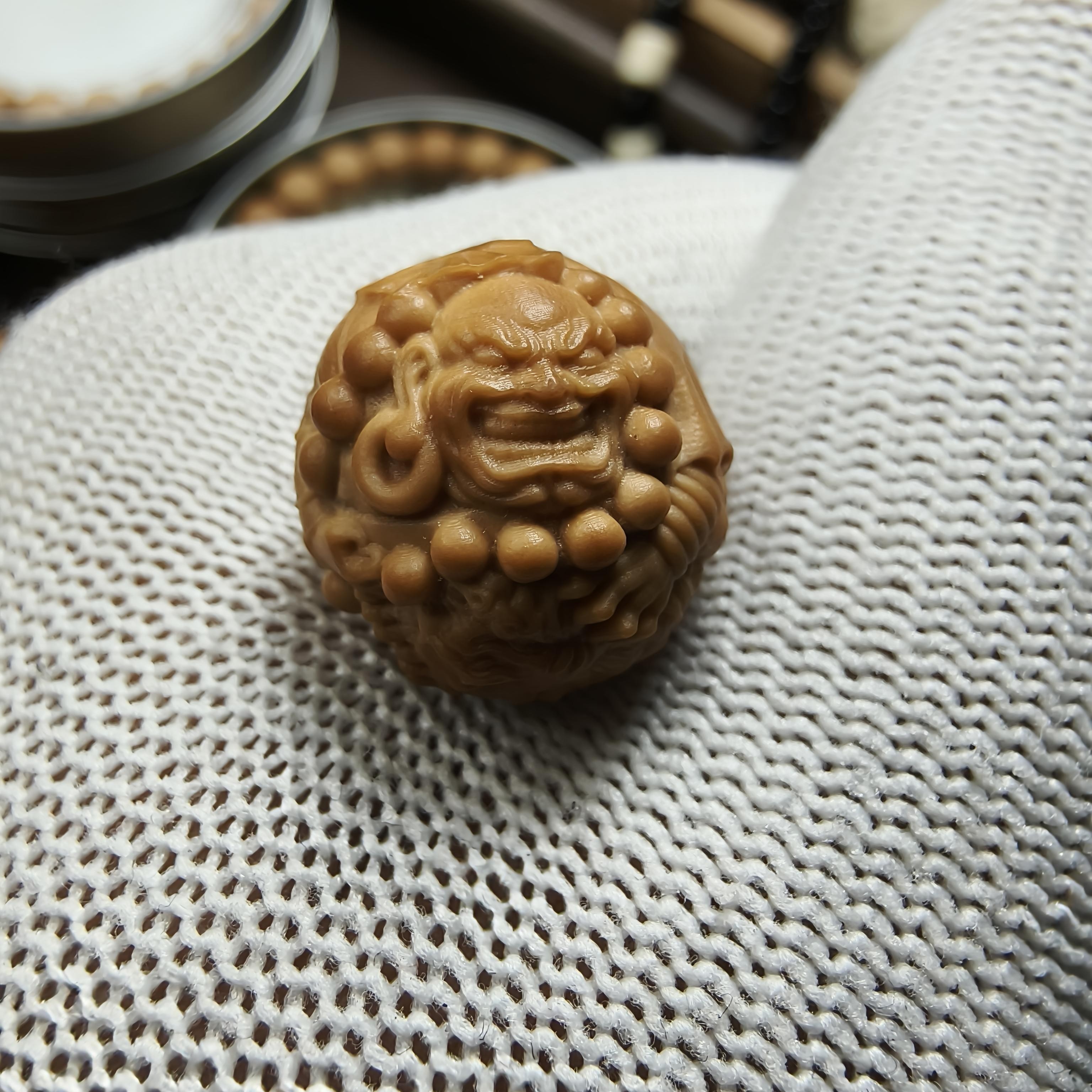 猴头雕刻单颗伏虎罗汉全品精工定制毕业级17+