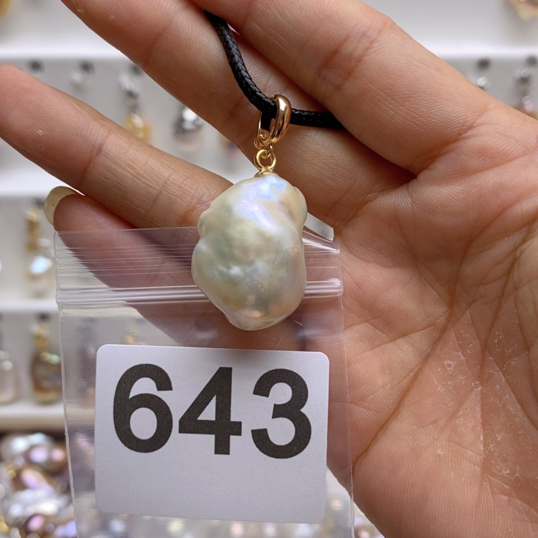 淡水珍珠颈饰银S925镶嵌643