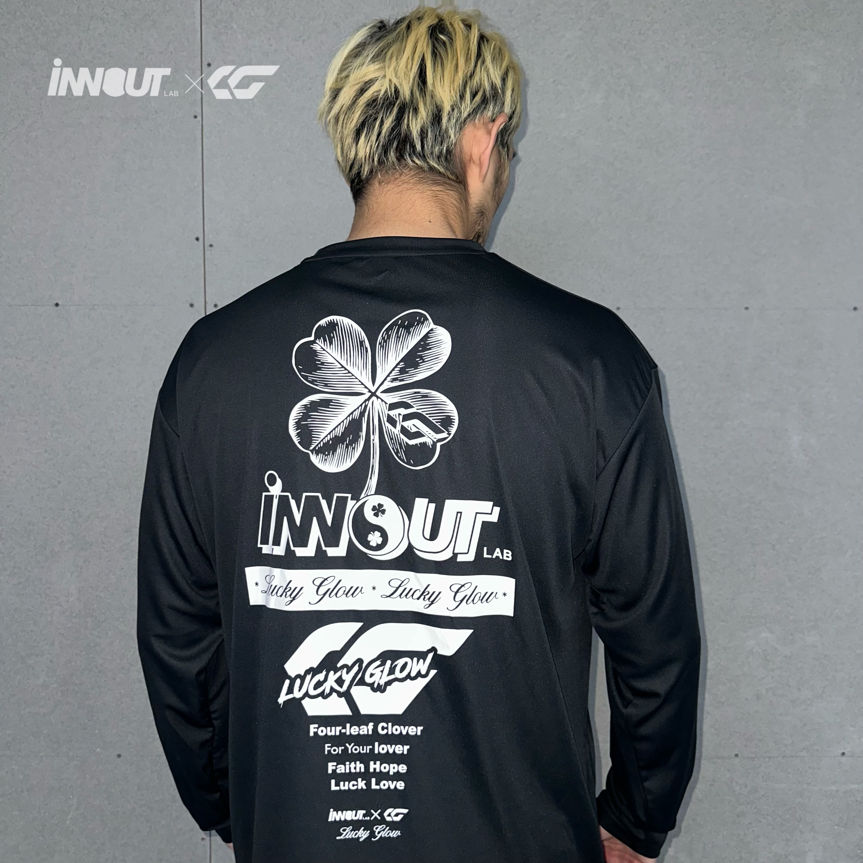 INNOUT X Lucky Glow户外速干衣打底衫训练运动四叶草幸运长袖T恤