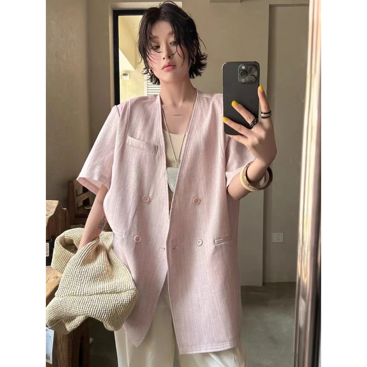 女夏季新款韩版宽松休闲气质外套亲子B3295