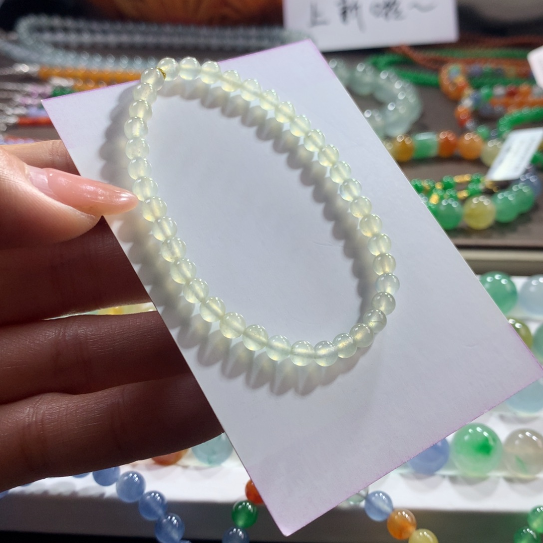 翡翠未镶嵌项链冰糖雪梨黄卡4.6