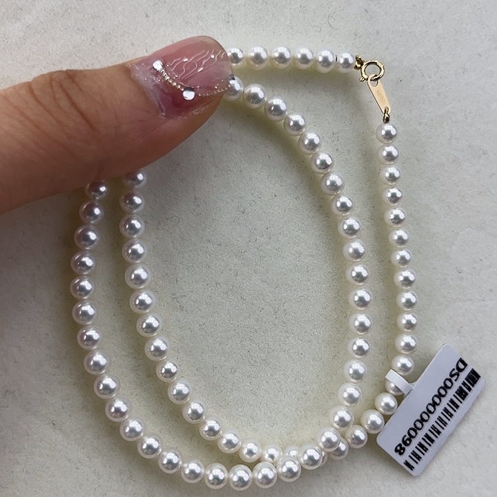 淡水珍珠颈饰18K金镶嵌➕5高品