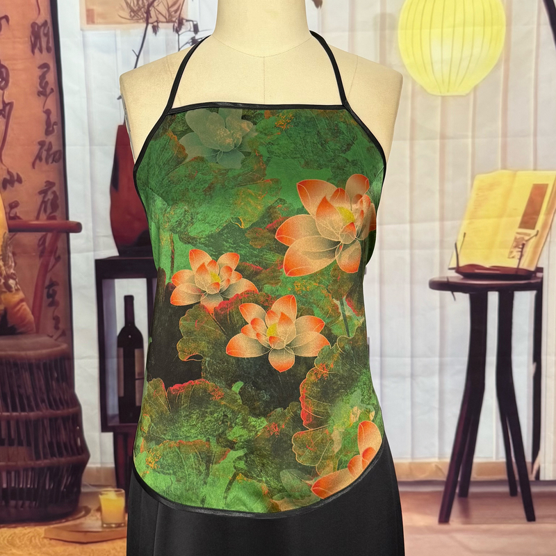 【香云纱】100桑蚕丝材质 女士真丝睡衣肚兜 均码80-140斤