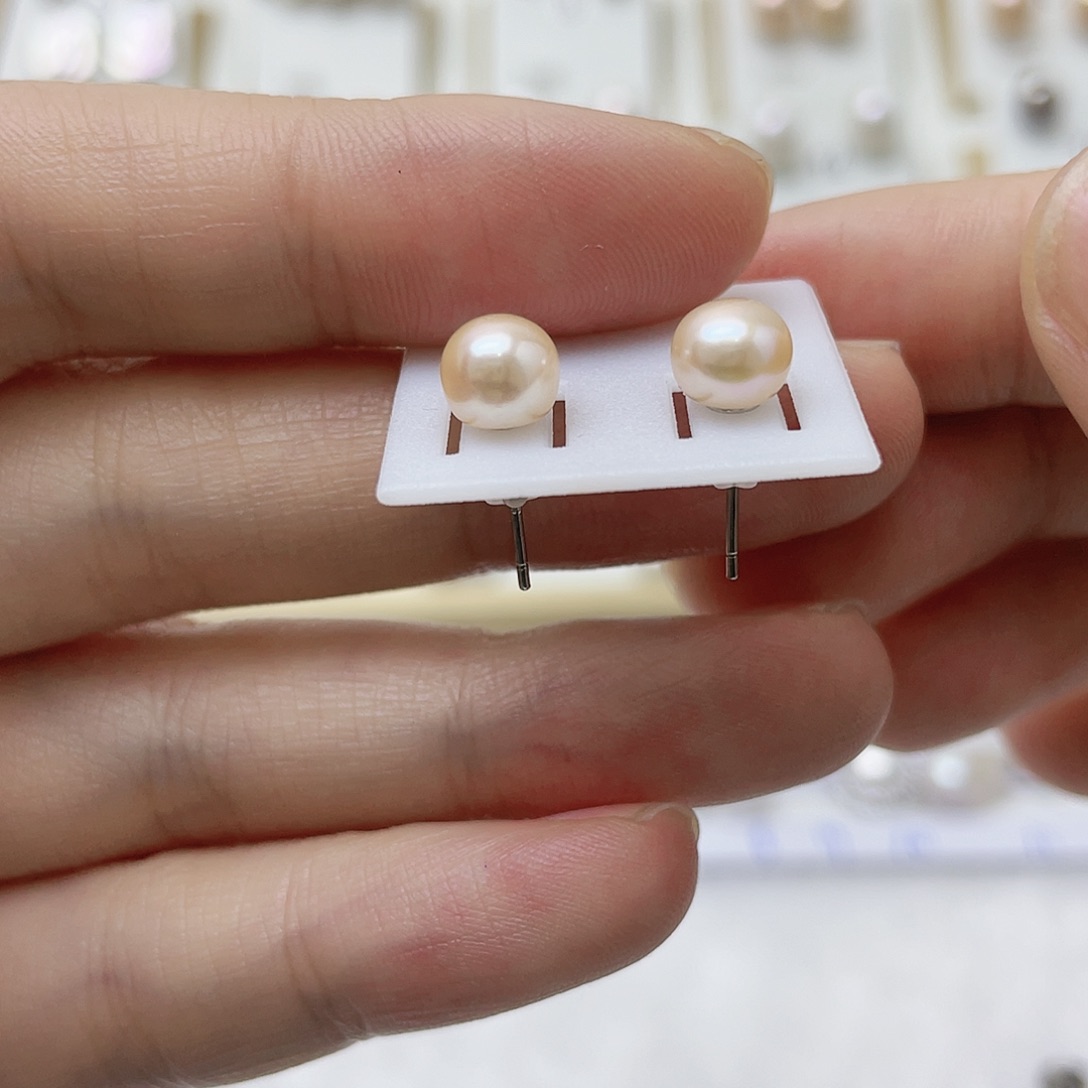 几***柔银S925镶嵌耳饰淡水珍珠