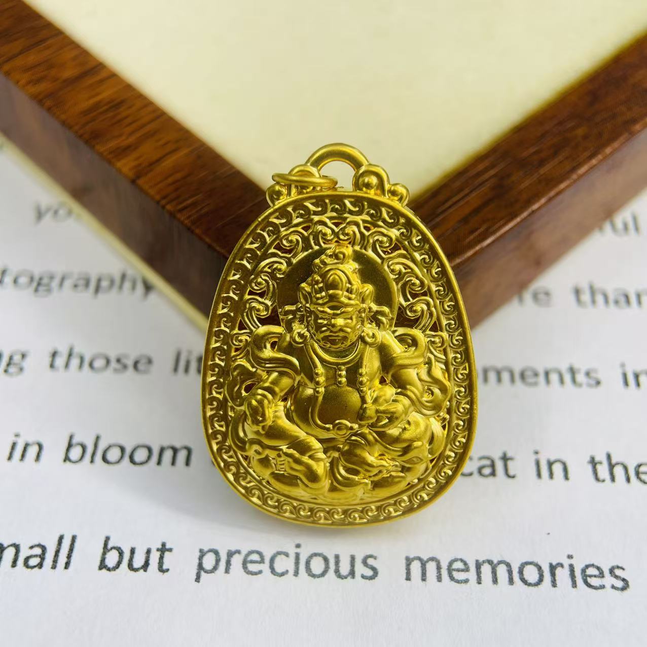 黄金足金999财神纳福金佩首饰配件DP2987-03760